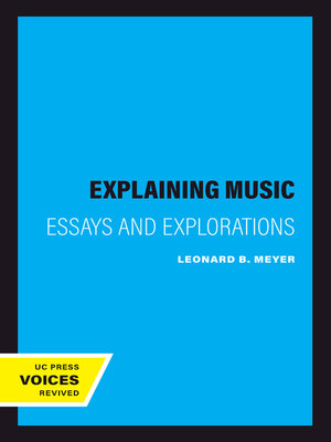 cover image of Explaining Music